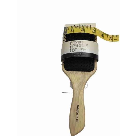 Swissco Pro Wooden Paddle Brush  Detangles & Styles Smooth Finish Unisex - Picture 4 of 4